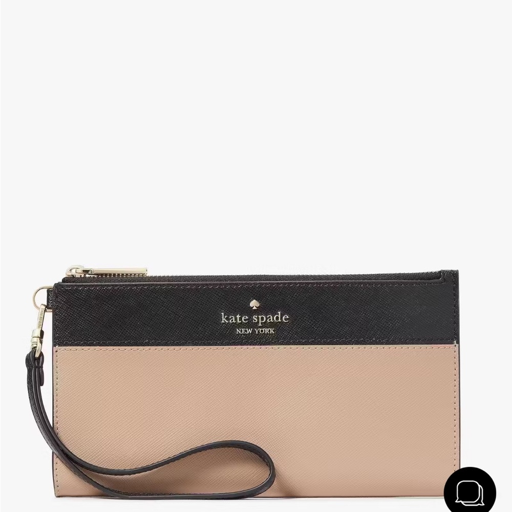 Kate Spade Madison double zip color-block wristlet
